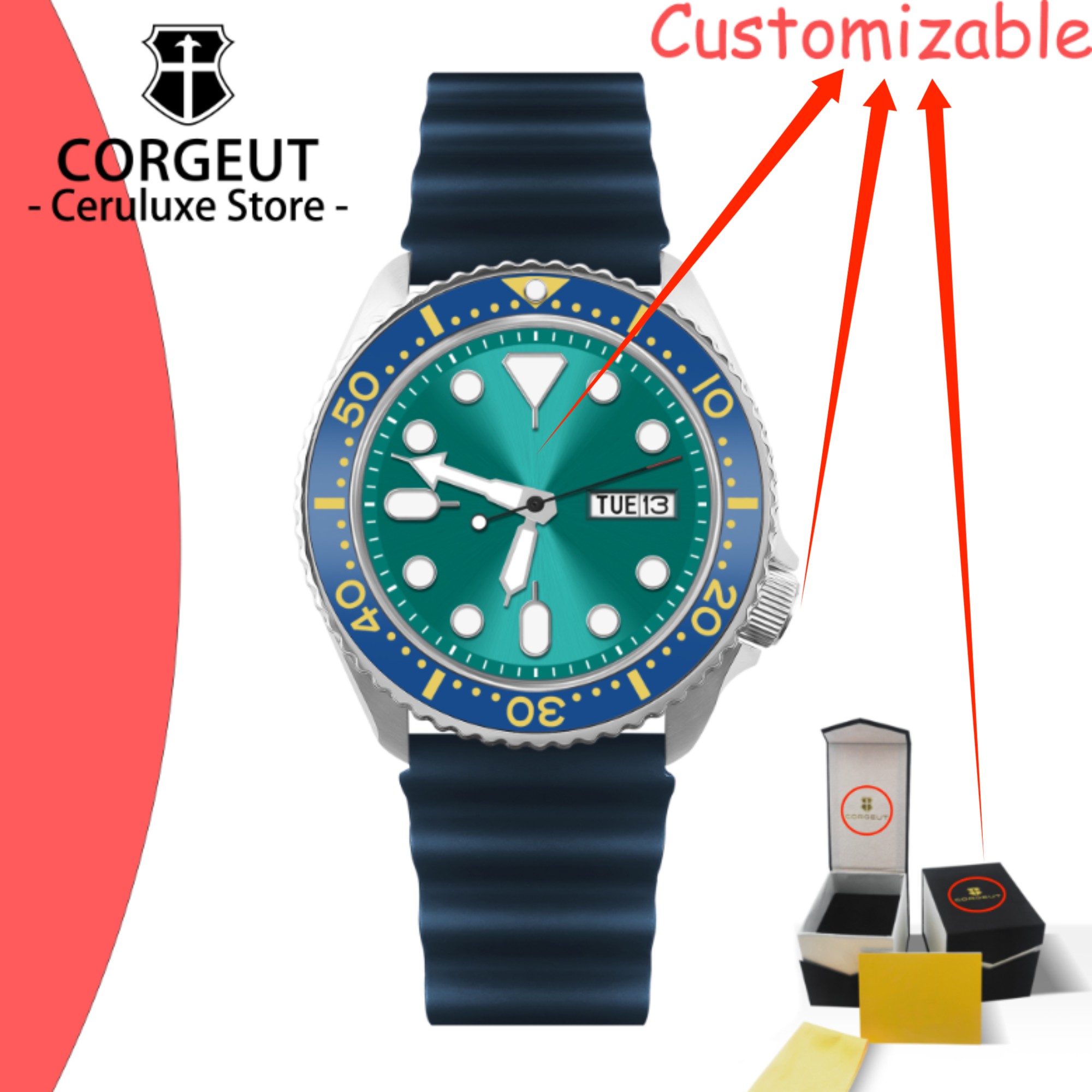 Luxury Watch Logo - Relógio de Mergulho Vintage com Logo