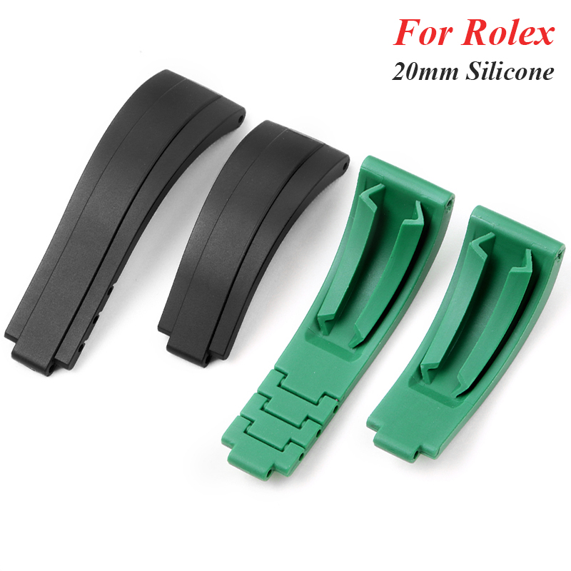 Luxury Watch Green Dial - Para rolex pulseira de borracha para