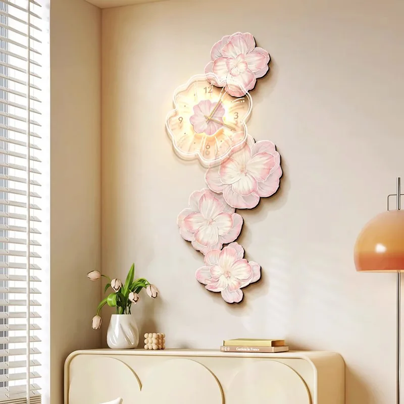 Luxury Watch House - Luxo rosa flor luz relógio de