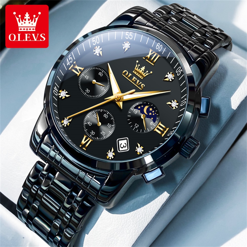 Luxury Watch For Men - Olevs relógios masculinos populares de aço