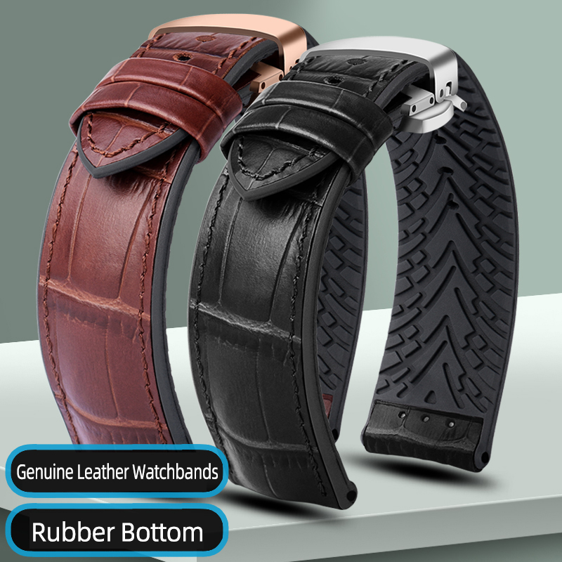 Luxury Watch Jaeger Lecoultre - Pulseira de couro genuíno 19/20/21/22mm inferior