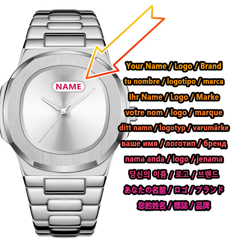 Luxury Watch Logo - Relógio de Quartzo Masculino com Logo