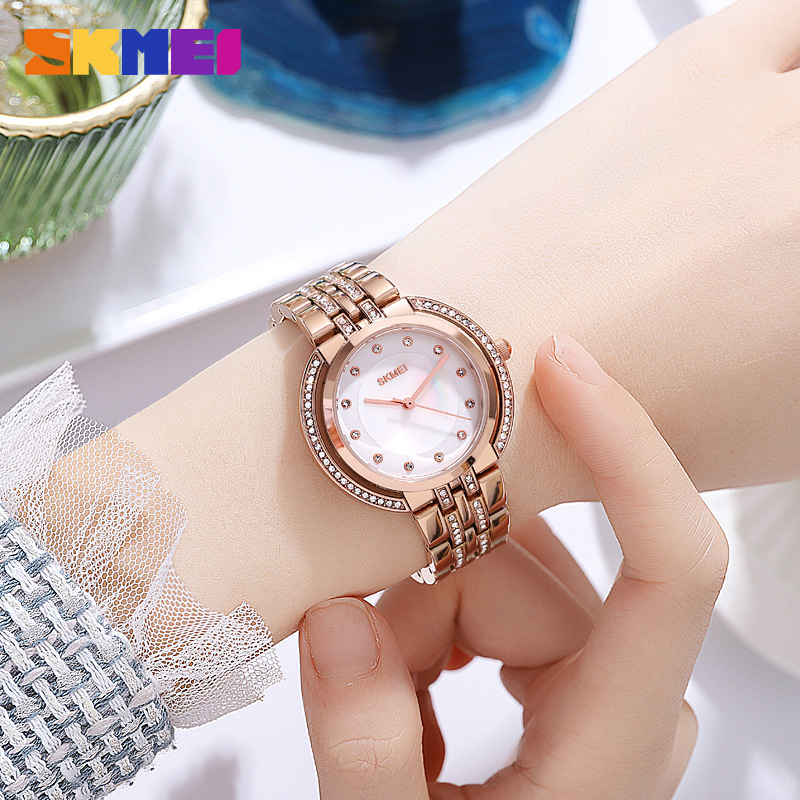 Luxury Watch With Bracelet - Relógio de Pulso Feminino de Quartzo