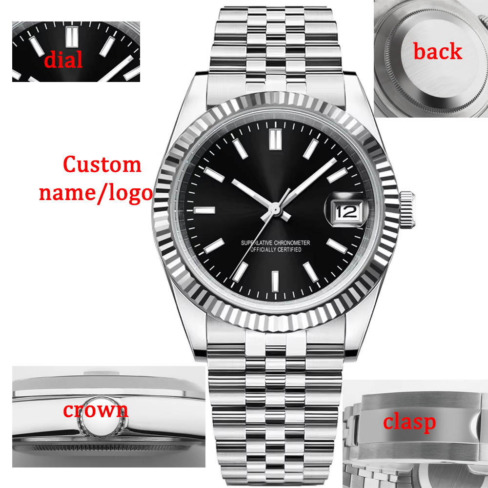 Luxury Watch Logo - 36/39mm logotipo personalizado relógios masculino luxo