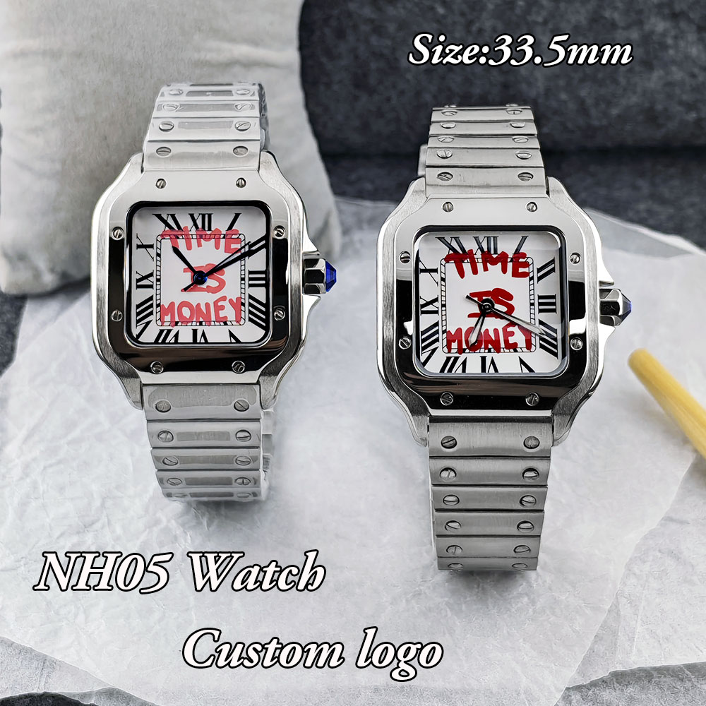 Novo relógio quadrado NH05 Tim - Luxury Watch Logo avaliação e preço