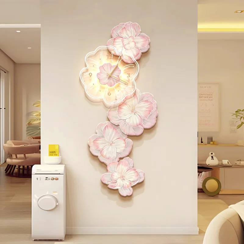 Luxo rosa flor luz relógio de  - Luxury Watch House avaliação e preço