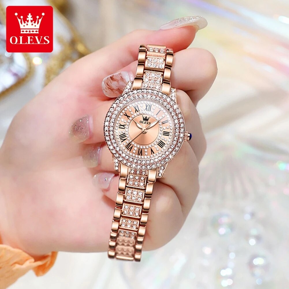 Olevs 9943 luxo todo diamante  - Luxury Watch Cheap avaliação e preço