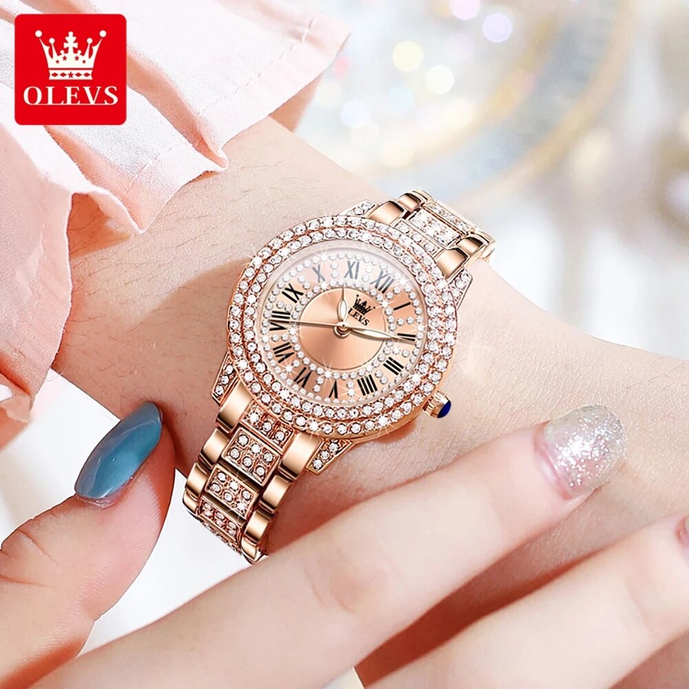 Olevs 9943 luxo todo diamante  - Luxury Watch Cheap avaliação e preço