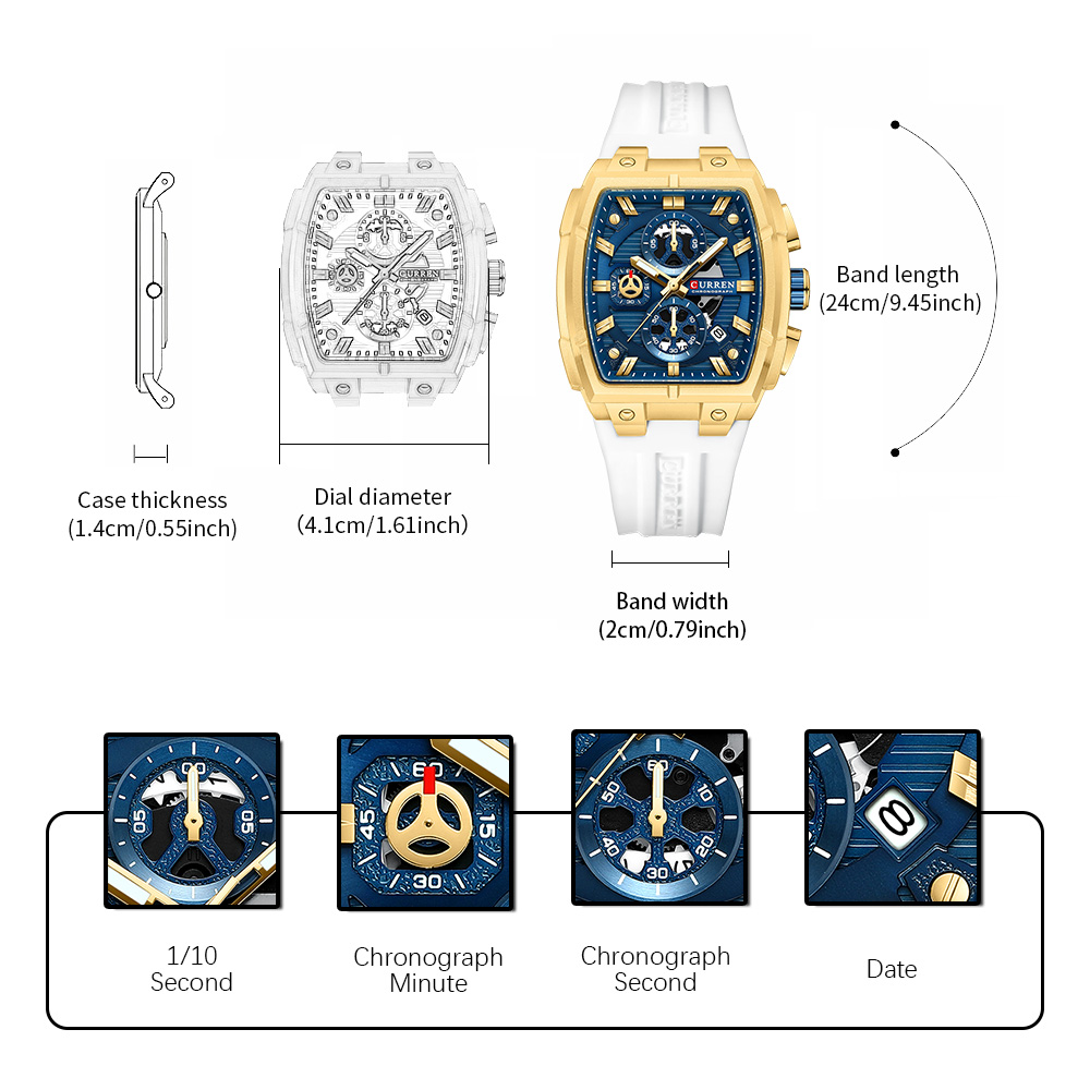 Relógio de Luxo Vintage CURREN - Luxury Watch For Men avaliação e preço