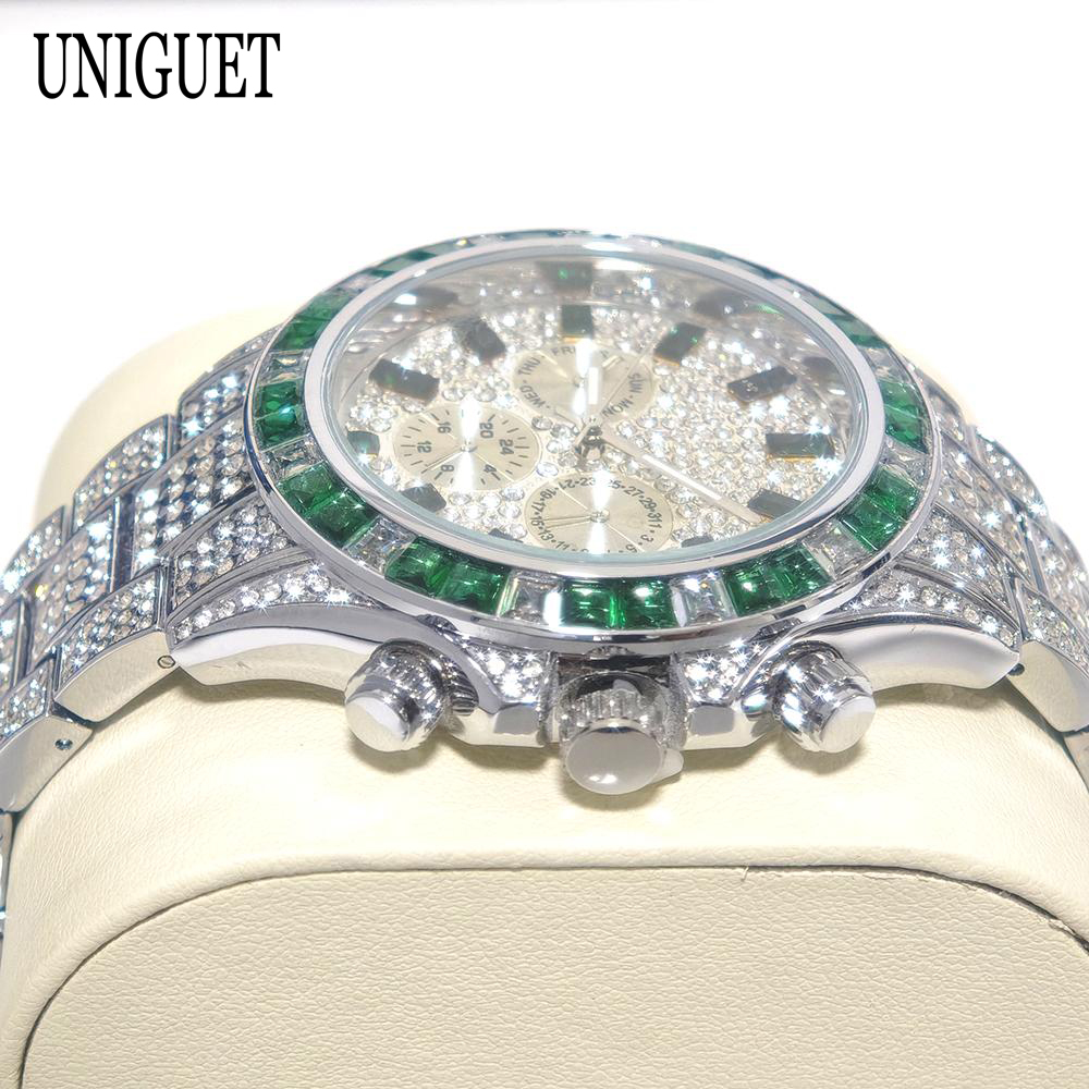 Moda quente verde relógios mas - Luxury Watch Green Dial avaliação e preço
