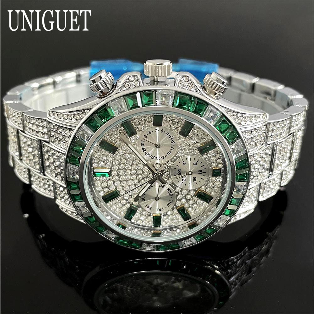 Moda quente verde relógios mas - Luxury Watch Green Dial avaliação e preço