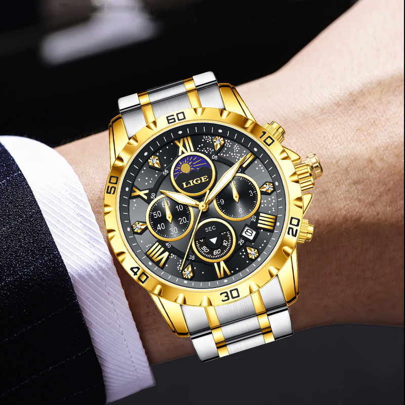 Relógio Masculino de Luxo LIGE - Luxury Watch For Men avaliação e preço