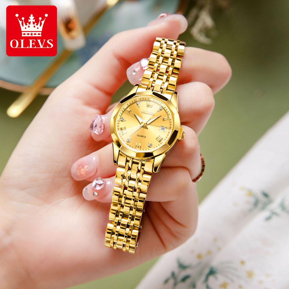 Olevs moda relógio dourado par - Luxury Watch Cheap avaliação e preço