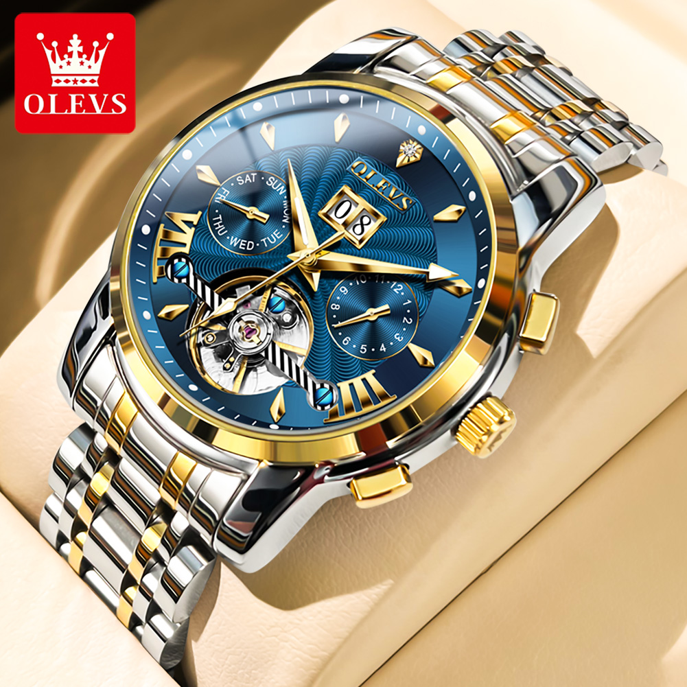 Olevs relógios masculinos de l - Luxury Watch Display avaliação e preço