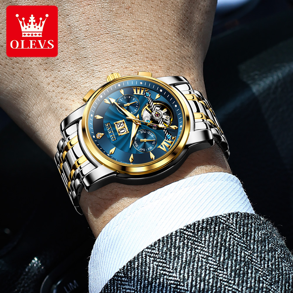 Olevs relógios masculinos de l - Luxury Watch Display avaliação e preço