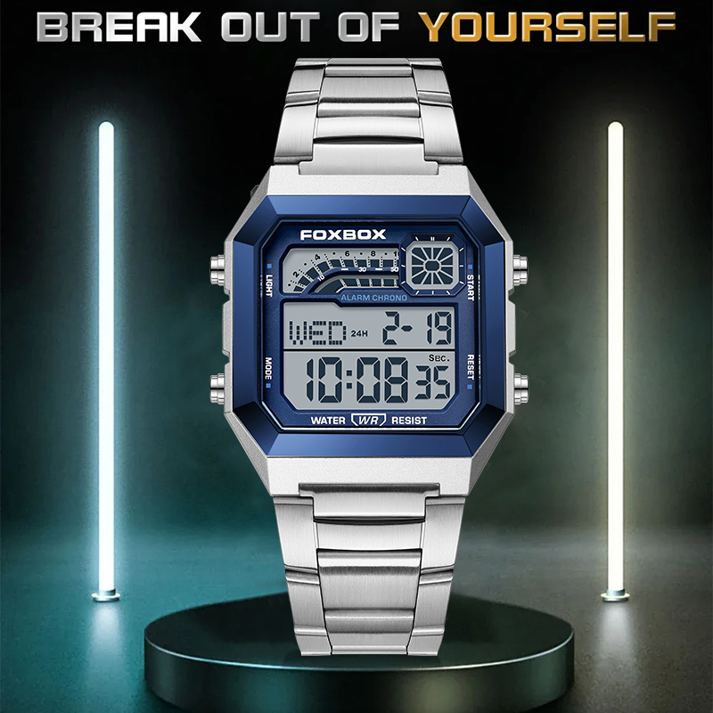 Relógio Digital de Luxo FOXBOX - Luxury Watch For Men avaliação e preço