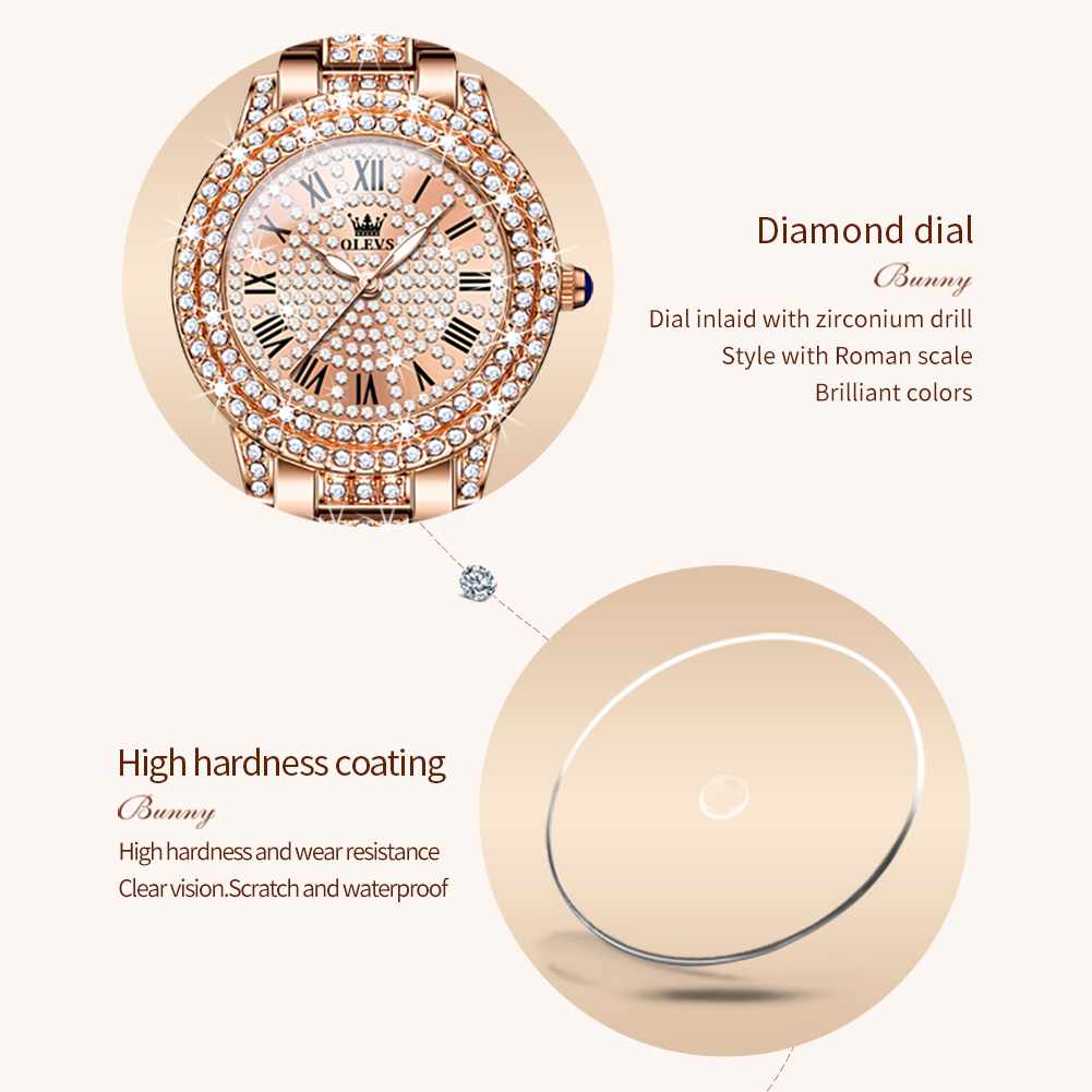 Olevs 9943 luxo todo diamante  - Luxury Watch Cheap avaliação e preço
