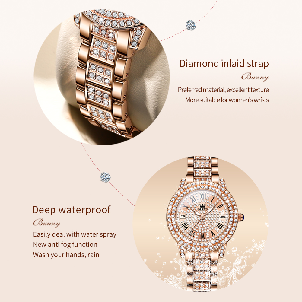 Olevs 9943 luxo todo diamante  - Luxury Watch Cheap avaliação e preço
